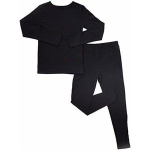 32 DEGREES Kid's XL(16/18) Black Heat Base Layer Set Crew Top and Leggings